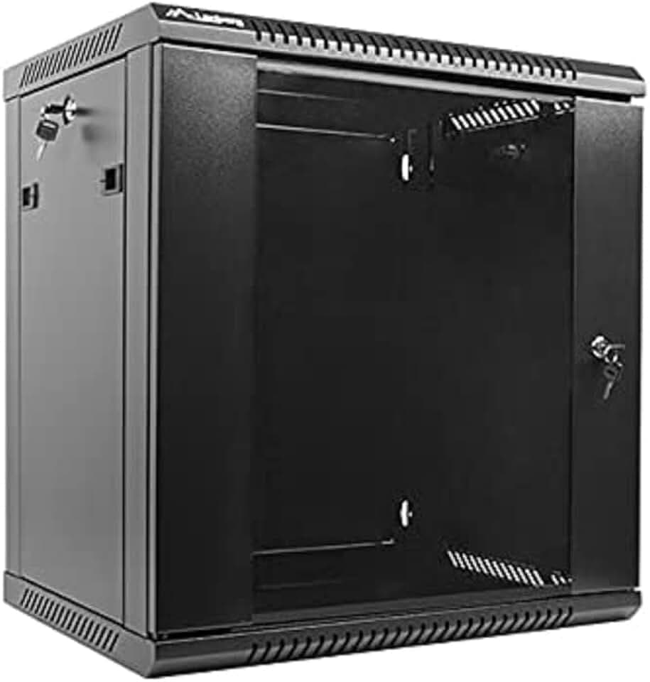 Lanberg - Rack cabinets - Lanberg Wall-Mounted Rack 19'' demounted Flat Pack 12u/600x450mm Black
