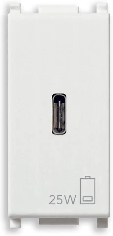 Vimar 14292.C.25 Plana 25W USB Netzteil für elektronische Geräte, USB C Ausgang, Power Delivery Technologie