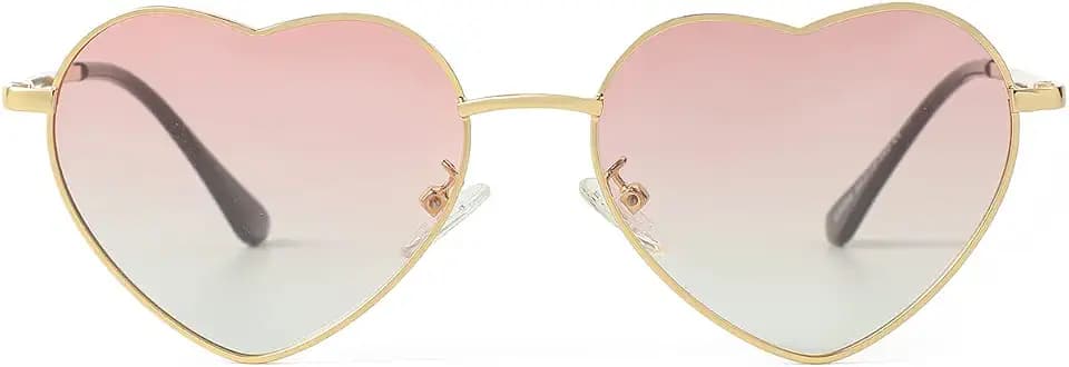 JOVAKIT Kids Polarized Heart Shape Sunglasses for Toddler Girls Age 3-10