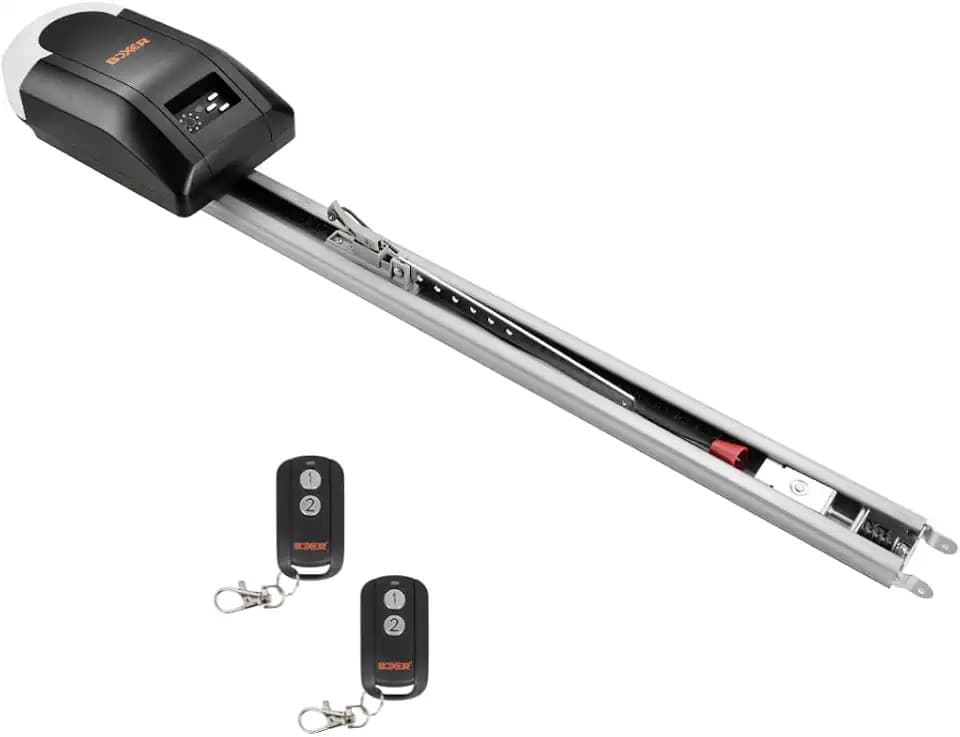 Boxer® 2000 - Garagentoröffner mit Fernbedienung, 800N - Leistungsstark und Benutzerfreundlich für Türen bis zu 100 kg, Garagentorantrieb mit Fernbedienung, 433 MHz, 220V, 2 Handsender