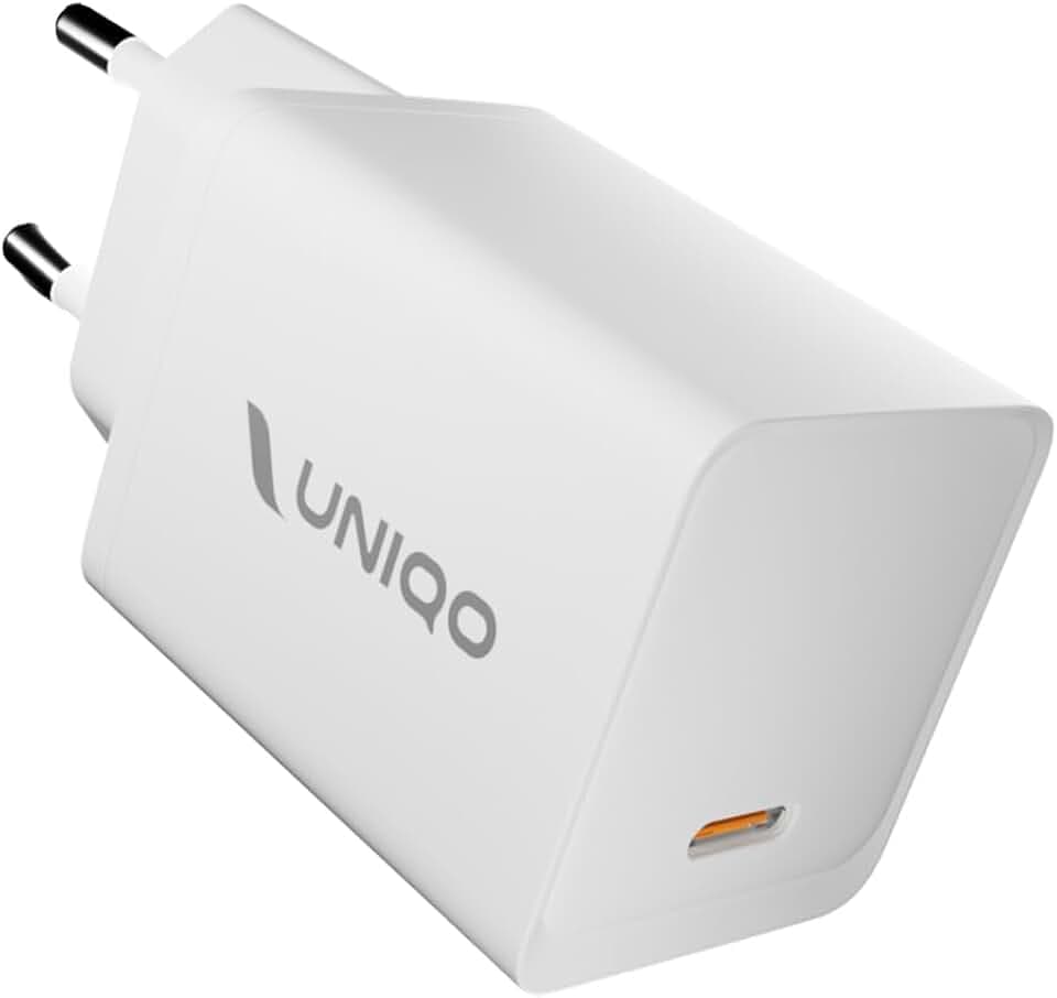 UNIQO GaN Nano Charger 45W – USB-C Ladegerät, GaN-Technologie, Ultrakompakt, Power Delivery (PD 3.0 PPS), Ladegerät für iPhone, Android, Tablets, Laptops und MacBook, Weiß