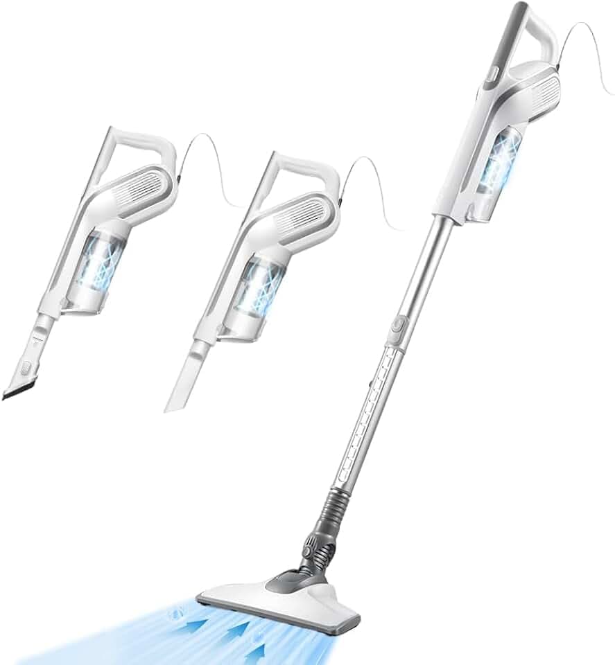 Staubsauger mit Kabel, Stielstaubsauger & Handstaubsauger 2 in 1, HEPA-Filter, 5m Kabel, 600W