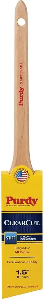 Purdy 144080115 Clearcut Series Dale Angular Trim Paint Brush, 1-1/2 inch, Natural