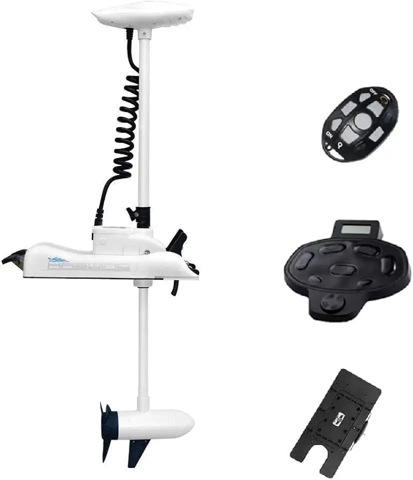 Haswing Bow Mount Trolling Motor 55lbs 48in - Remote & Foot, Quick Release