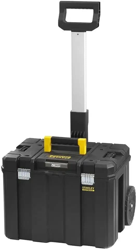 STANLEY Werkzeugbox/Werkzeugkoffer leer Werkzeugkasten - Werkzeugkiste (36 Liter, mit robusten Schwerlasträdern, bis 30 kg belastbar, mit Teleskophandgriff, Metallschließen, mit Ösen) FMST1-75753