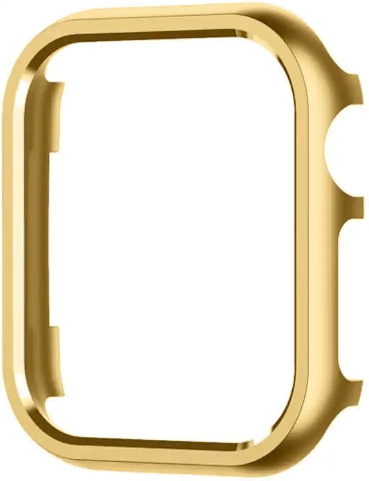 My Pretty Strap XOXO Protective Case for Apple Watch – Luxury Matte Metal Cover for Women, Scratch-Resistant – Compatible with Apple Watch 38/40/41/42/44/45/49mm –Gold, Rose Gold, Silver, Champagne
