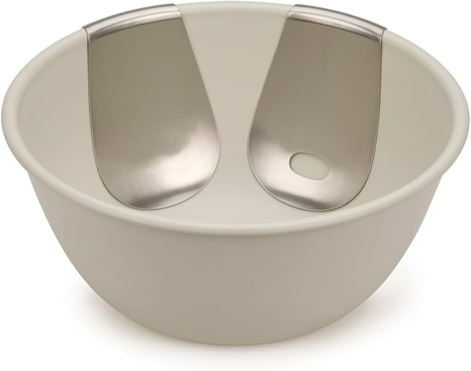Joseph Joseph Uno Salatschüssel mit platzsparendem Edelstahlbesteck - Stein