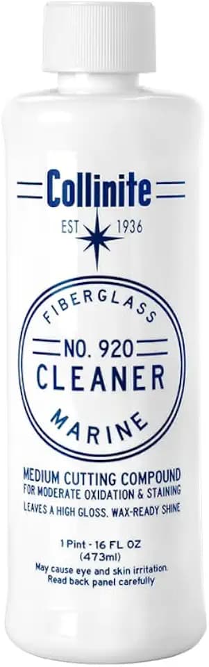 COLLINITE 920 Cleaner-Marine/RV Stain, Water Spot & Oxidation Remover. Easy to Use Heavy Duty Cleaning Compound Restores Shine/Enhances Look. Preps Surface Fast for Wax Protection. (16 fl oz)