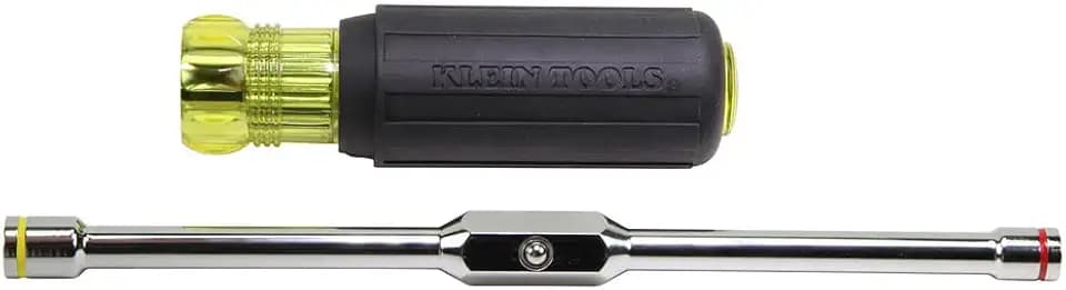Klein Tools 65064 2-in-1 Nut Driver, 1/4 and 5/16-Inch Hex Head, 8-Inch