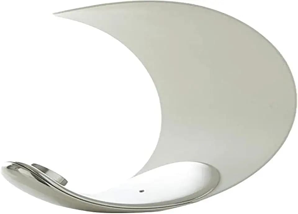 Luceplan - LED-Tischleuchte Curl - Weiß - Chrom, mit Dimmer