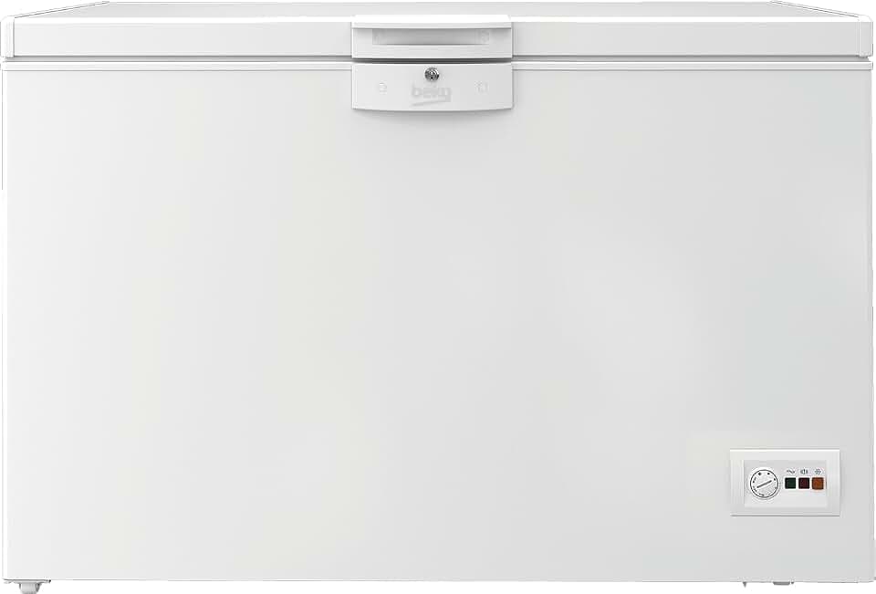 Beko - HSA40530N - Statischer horizontaler Gefrierschrank, 360 Lt, Freistehend, 24 Stunden Lebensdauer ohne Strom - Weiß, 129 x 67,5 x 86 cm