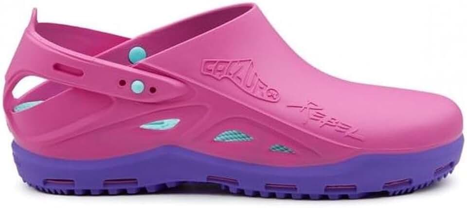 CALZURO Rebel – Professionelle Sanitär-Clogs, atmungsaktiv, selbstwaschbar, mit rutschfester Sohle, sterilisierbar, bequem mit verstellbarem Verschluss hinten und herausnehmbarem Fußbett