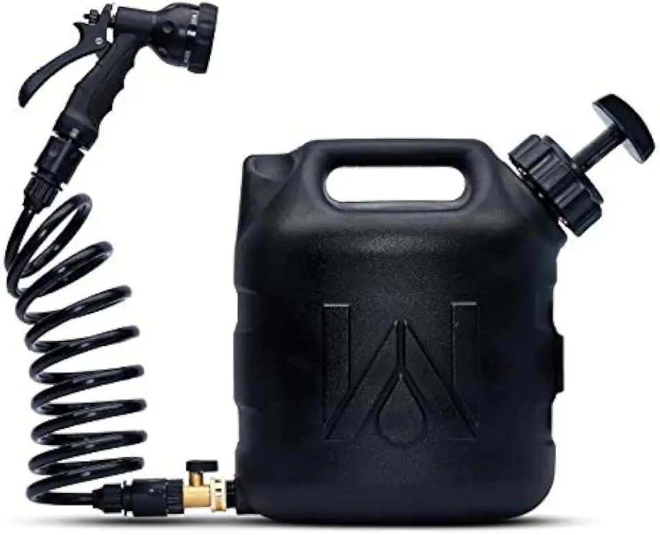 WaterPORT GoSpout 2 Gallon Portable Water Tank with Hose and Sprayer for Camping Showers, Rinsing Overlanding Gear, Vehicle Water Storage, Off Road Showers