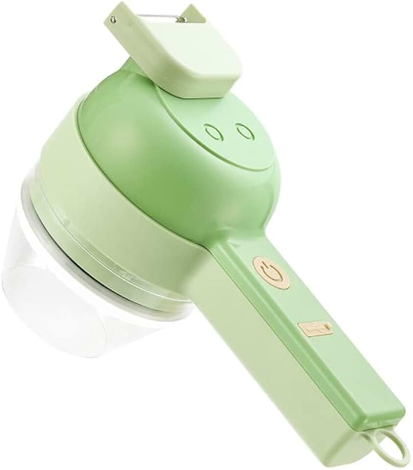 Kitchen Goods Electric Vegetable Cutter Set - 4 in 1 Portable, Rechargeable, Wireless Food Processor & Chopper Machine for Pepper, Garlic, Onion, Celery & Meat (Type1)