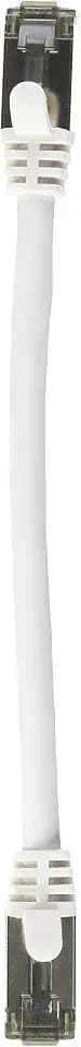 Cat8 26AWG Ethernet Cable 0.5 feet Slim Series - White|2GHz, 40G, S/FTP - Shielded 40Gbps 2000Mhz SFTP Patch Cord,Cat8 RJ45 Cable - in Wall, Outdoor for Router, Modem, etc. (0.5ft., White)