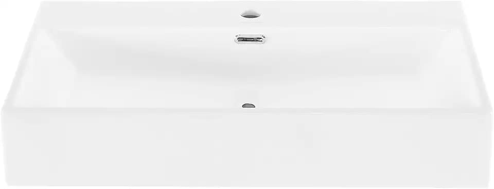 Claire 30" Rectangle Wall Mount Bathroom Sink in Glossy White