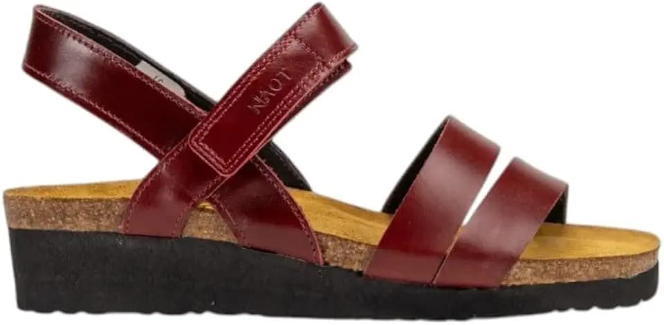 NAOT Kayla Women’s Sandals - Supportive 3-Strap Design with Backstrap, Cork & Latex Footbed - Arch Support - Travel-Friendly Comfortable Walking Sandals for All-Day Wear
