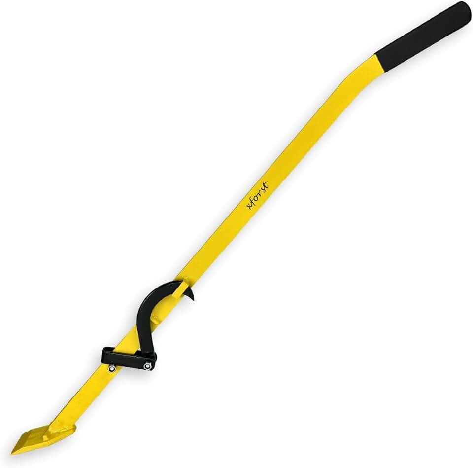 Xforst Fällheber 115 cm mit Wendehaken – Stammheber & Stammwender – Kantheber mit rutschfestem Griff für Forstarbeit und Holzbearbeitung – Fällhilfe FH115#