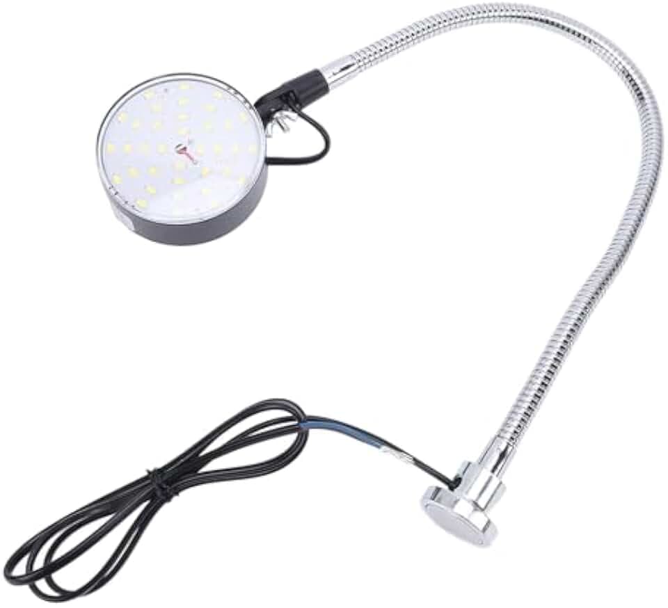 Flexible Schwanenhals-Magnet-Arbeitsleuchte, 15 W, LED-Maschinenleuchte, Magnetfuß für Drehmaschine, Auto-Reparatur, Werkbank, Industrie, 6500 K Weißes Licht, 1500 Lm (EU-Stecker)
