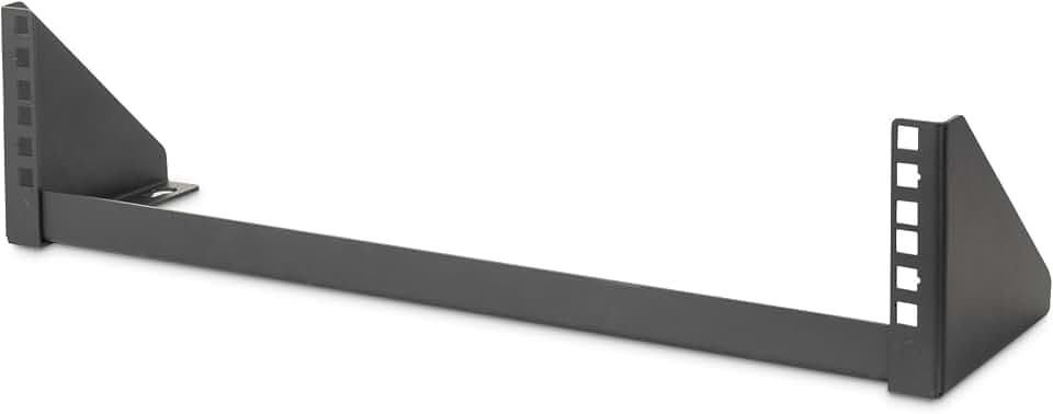 DIGITUS DN-48003 – 19-Zoll Rahmen – 2HE – Universal Wandmontage-Rahmen für 19" Equipment – Vertikal 105 x 504 x 151 mm – Schwarz