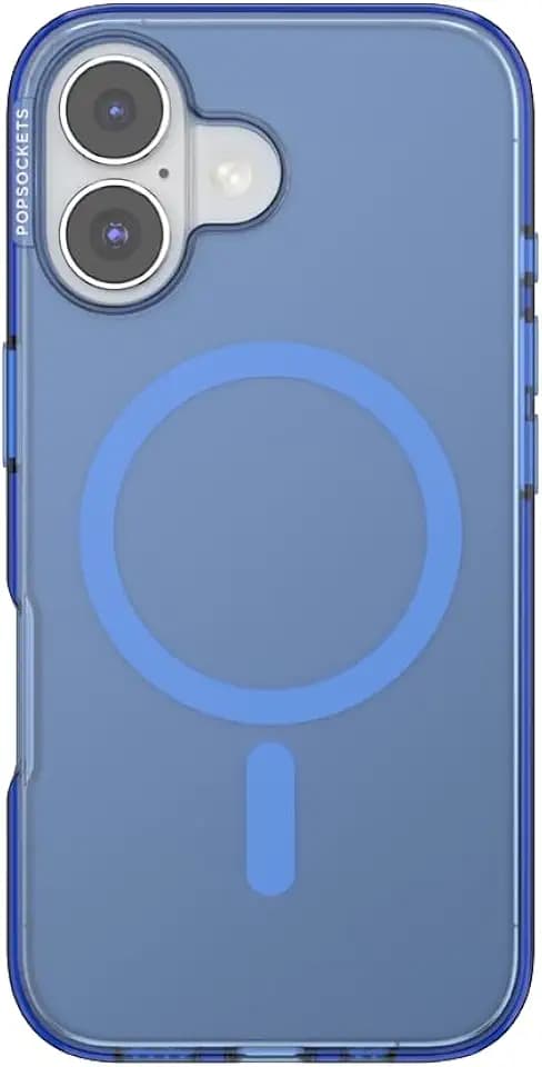 PopSockets iPhone 16 Phone Case with MagSafe- Vermeer Blue