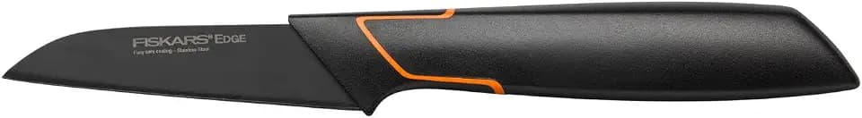Fiskars Schälmesser, Modernes Design, Gerade Klinge, Gesamtlänge: 20 cm, Qualitätsstahl/Kunststoff, Edge, 1003091