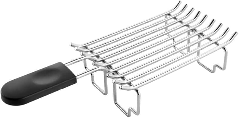 Kitchenaid 5KTBW222 Brötchenaufsatz Brötchenröstaufsatz, Edelstahl, silber/schwarz