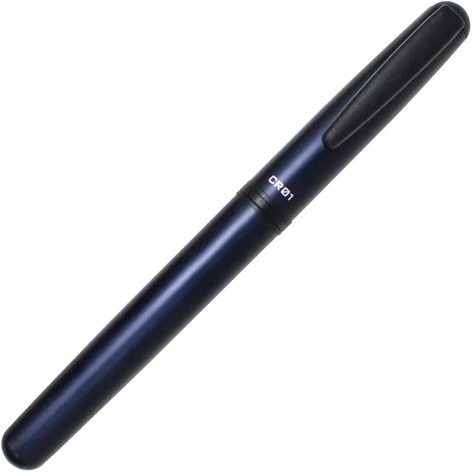 OHTO Kugelschreiber CR01 aus Aluminium und Messing in der Farbe Matt Blau, Strichbreite: 0,5 mm, CR01-05-MBL