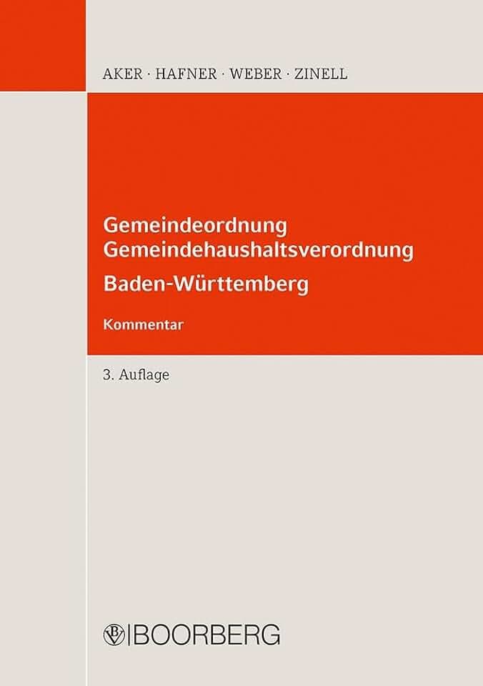 Gemeindeordnung, Gemeindehaushaltsverordnung Baden-Württemberg: Kommentar
