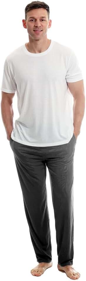 Light & Shade Herren Pyjama Set T-Shirt Shorts Hose Nachtwäsche Freizeit