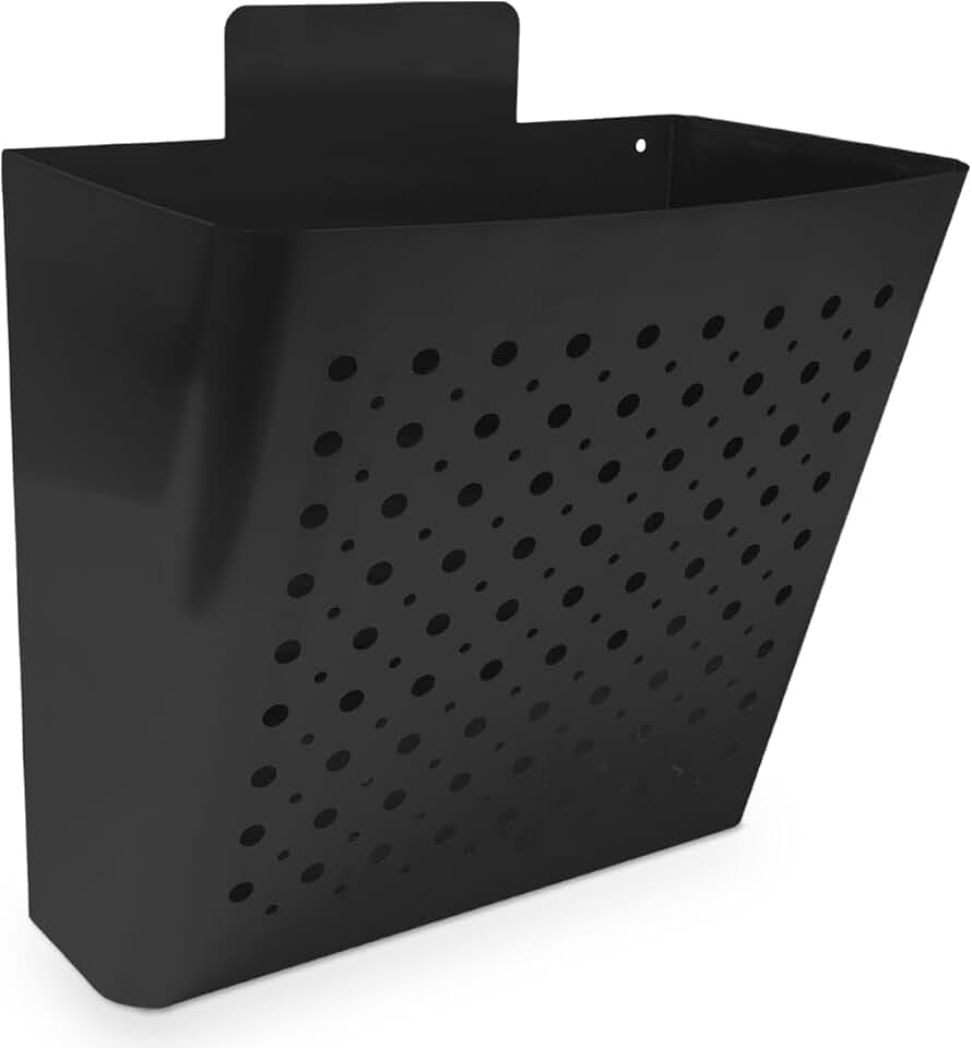 Amig - Werbekorb mit Frontgitter - briefkasten für Propaganda - Für Außenwände oder Wände von Portalen oder Eingängen - Stahl - Schwarz - 32 x 36 x 19 cm