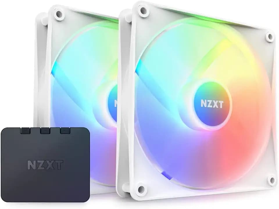 F140RGB Core - 140mm RGB Fan - Twin Pack w/RGB Controller - White