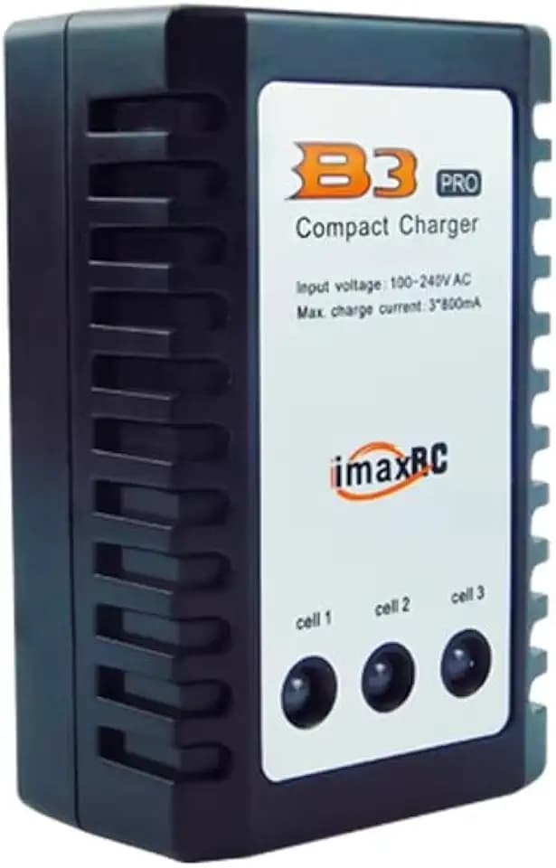 Lipo Battery Charger (B3 PRO) 2S-3S Remote Balance Charger AC 7.4-11.1V 10W Compact Lithium Polymer Charger RC Car Compatible with XHR Plug Batteries