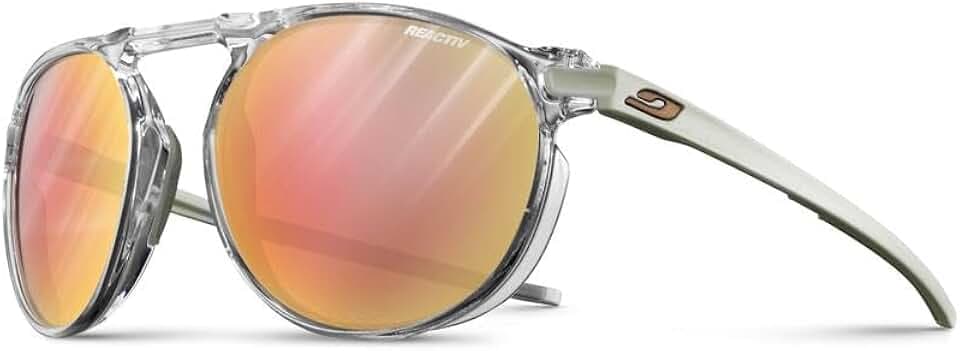 Julbo Meta Sonnenbrille, Shiny Crystal/Gray/Brass, L, Unisex, Erwachsene, Glänzender Kristall/Grau/Messing, L