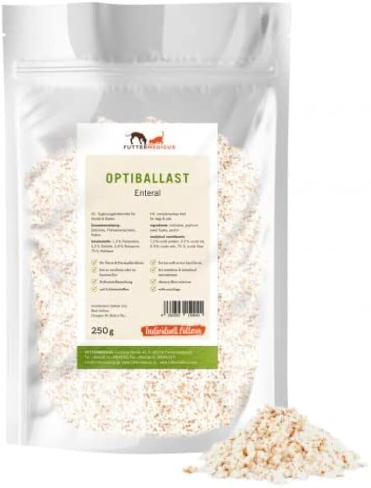Futtermedicus Optiballast Enteral | 250 g | Ergänzungsfuttermittel für Hunde & Katzen | Ballaststoffmischung