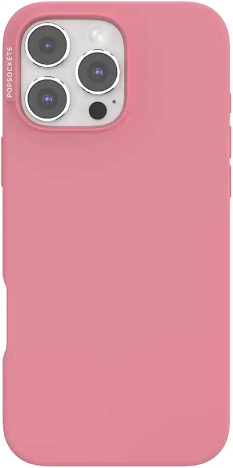 PopSockets iPhone 16 Pro Max Phone Case with MagSafe, Wireless Charging Compatible, Pink - Putty
