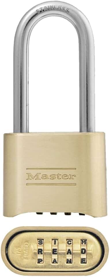 Master Lock Padlock, Set Your Own Word Combination Lock, 2 in. Wide, 175DLHWD