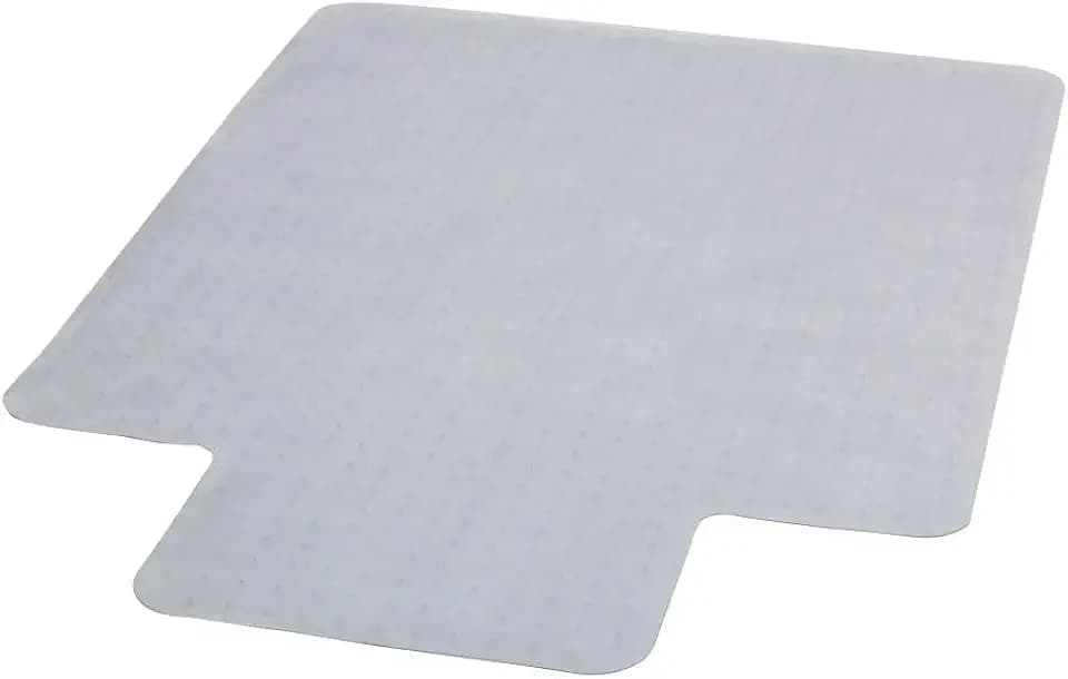 Flash Furniture Jackson 45'' x 53'' Low Pile Carpet Chair Mat with Lip with Studded Gripper Back and Scuff Resistant Textured Top