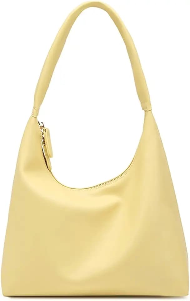 Slouchy PU Leather Hobo Bags Women Trendy Underarm Shoulder Bag Crescent Crossbody Purses College Travel Tote Handbag 2026