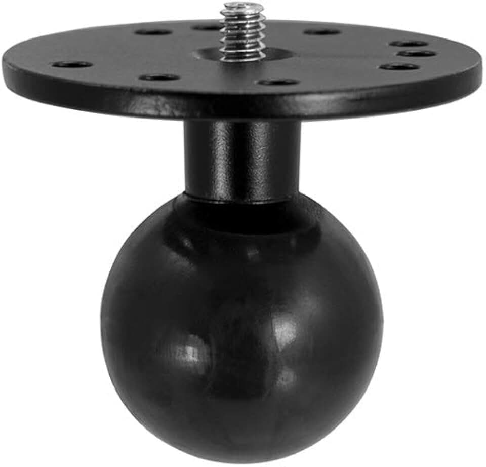 ARKON Mounts Robust Circular Metal 38mm (1.5 inch) Ball to 1/4”-20 Camera Bolt Adapter