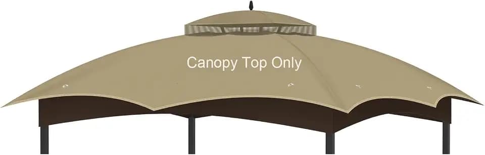 10x12 Gazebo Canopy Replacement, #GF-12S004B-1, Khaki