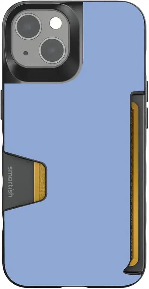 Smartish - Pastel Blue - iPhone 12 Pro Wallet Case - Wallet Slayer Vol. 1 [Slim + Protective] Credit Card Holder - Drop Tested Hidden Card Slot Cover Compatible with Apple iPhone 12 Pro