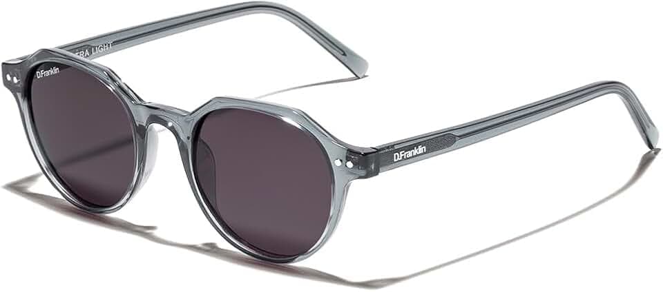 D.Franklin Sonnenbrillen - Unisex - Sonnenbrille mit UV- Schutzgläsern - Modell ultra-light-s-round - Achteckig - Für Männer und Frauen - Sunglasses