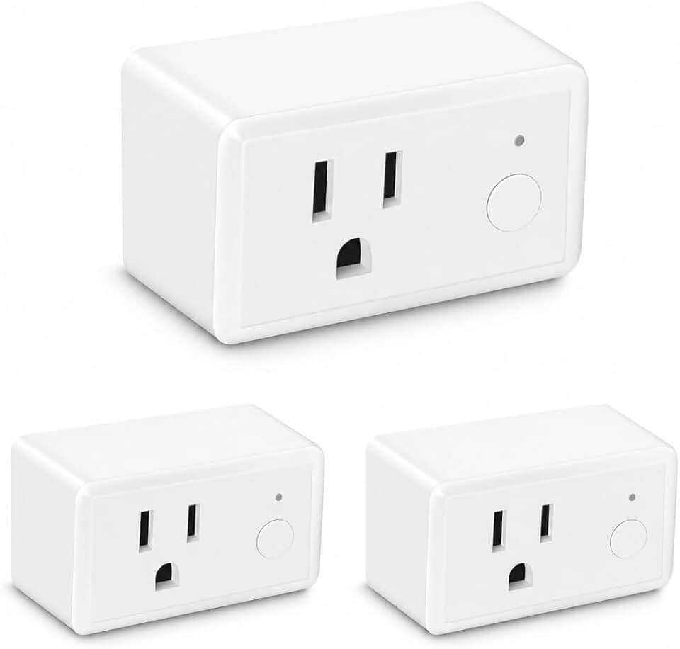 Feit Electric Smart Plug, 3 Pack, 15 Amp, 2.4 GHz, Alexa and Google Home