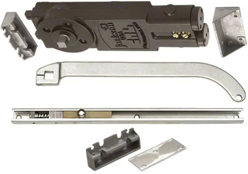 CRL/Jackson Regular Duty Spring 90 Degree Non Hold-Open Overhead Concealed Closer With "U" Offset Slide-Arm Hardware Package Aluminum by CR Laurence