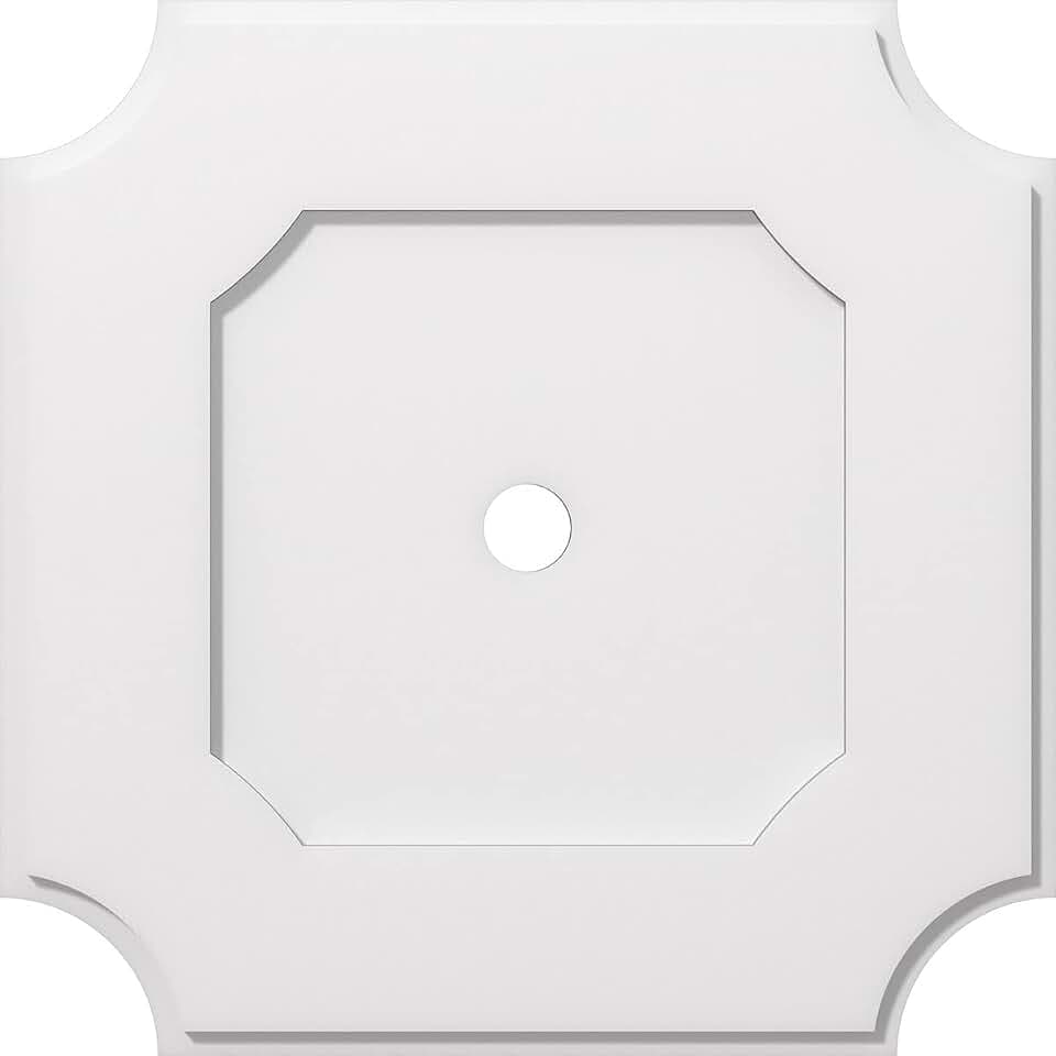 Ekena Millwork CMP24LE-02000 Locke Architectural Grade PVC Contemporary Urethane Ceiling Medallions 24"OD x 2"ID x 14 1/4"C x 1"P