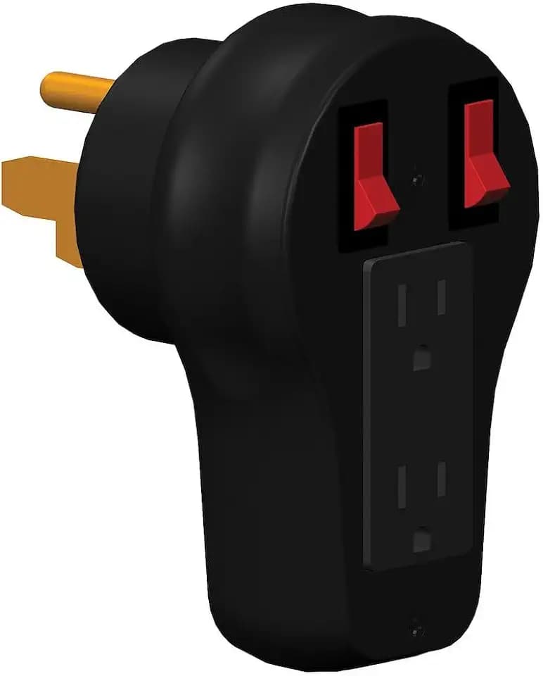 Progressive Industries CBA-5015 RV Circuit Breaker Adapter, Black, 50A to 15A