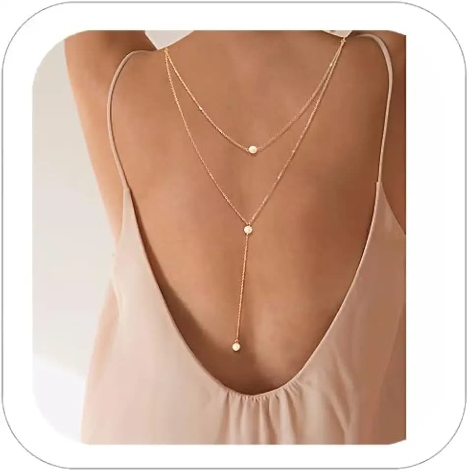 Pearl Back Chain for Backless Dresses Bridal Wedding Backdrop Necklace