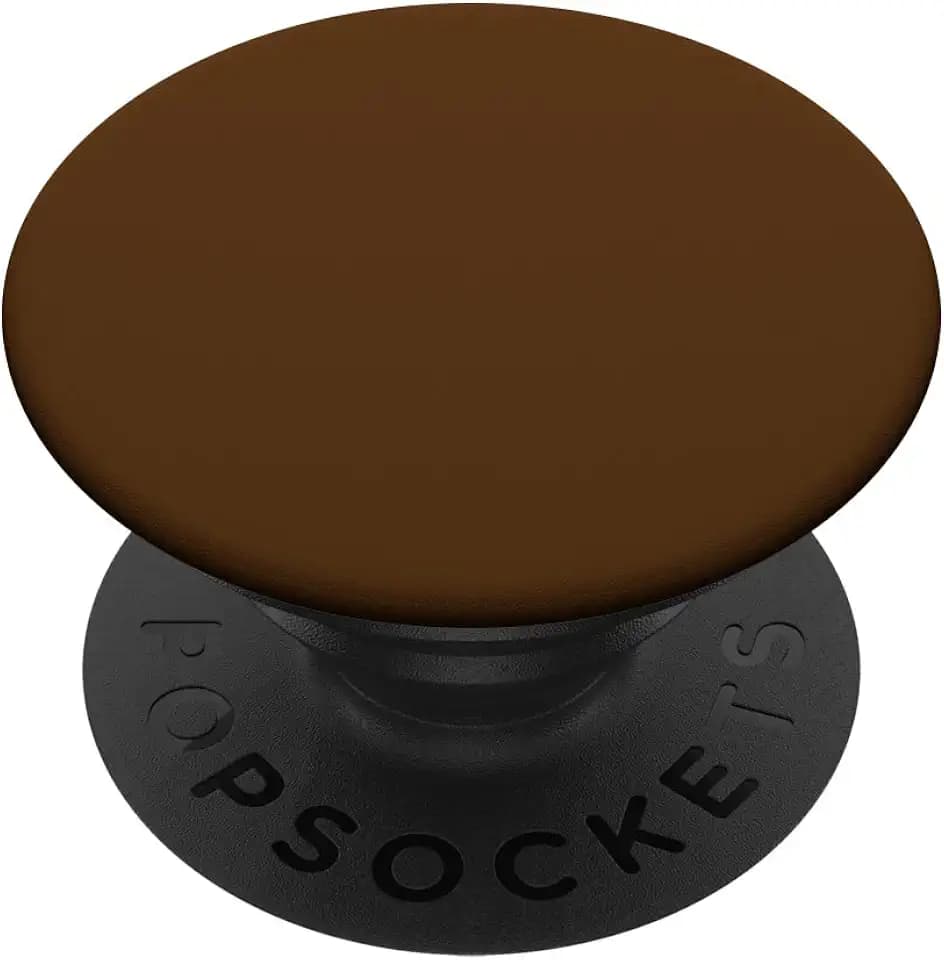 Cute Simple Minimalist Chic Caramel Brown Matte PopSockets Swappable PopGrip