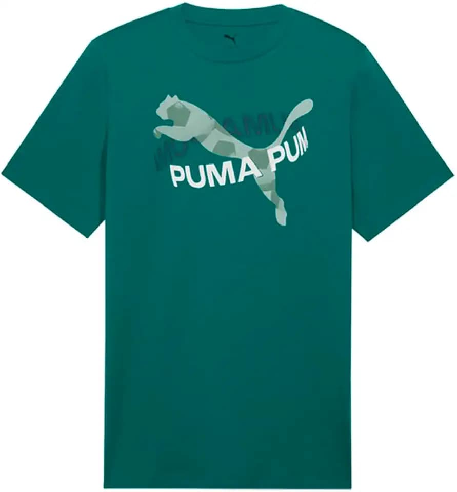PUMA Mens Village Wear Graphic Crew Neck Short Sleeve Casual Tops Casual - Black